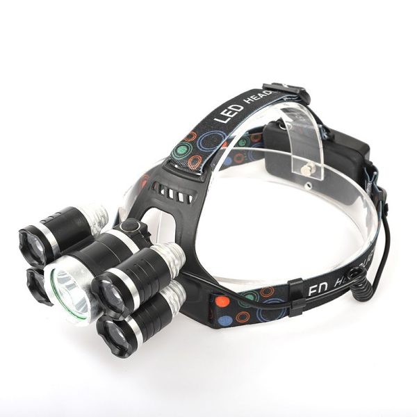 Čelovka (Nabíjacia) 5xLED 1XT6 + 4XQ5 KRAFT&DELE KD1247 – Obrázok 11