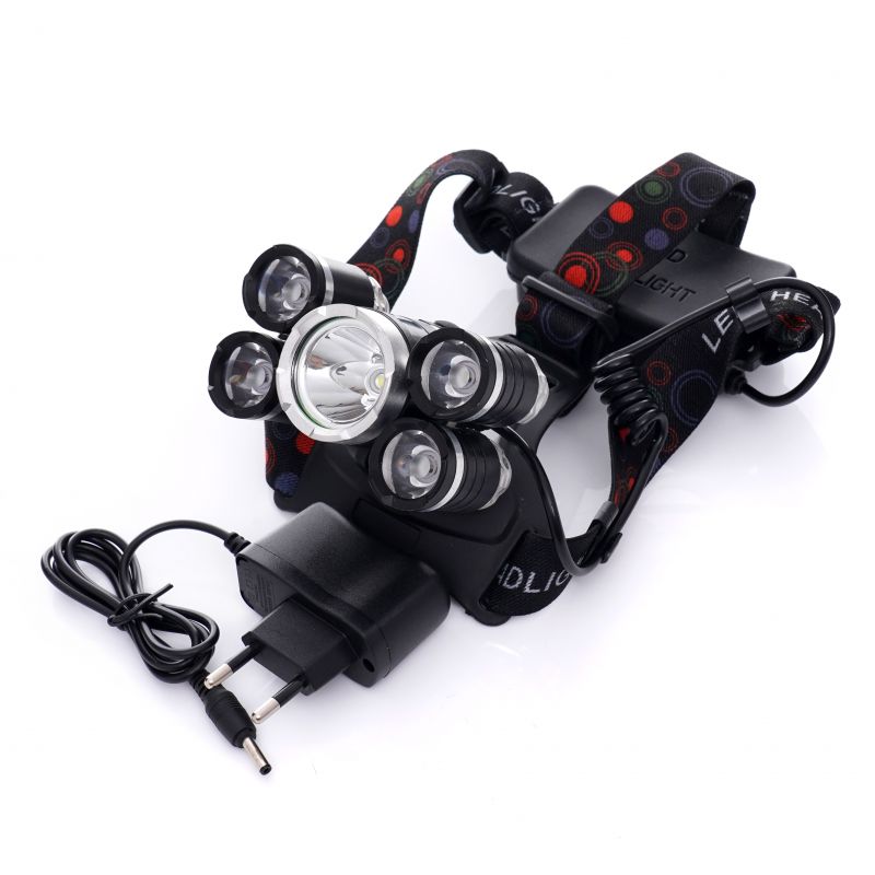 Čelovka (Nabíjacia) 5xLED 1XT6 + 4XQ5 KRAFT&DELE KD1247 – Obrázok 12