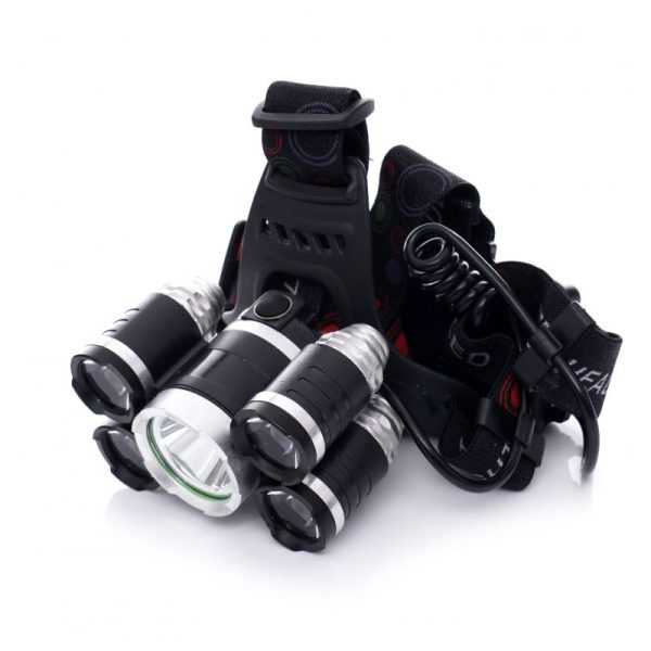 Čelovka (Nabíjacia) 5xLED 1XT6 + 4XQ5 KRAFT&DELE KD1247 – Obrázok 13