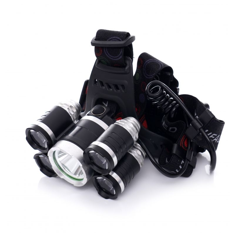 Čelovka (Nabíjacia) 5xLED 1XT6 + 4XQ5 KRAFT&DELE KD1247 – Obrázok 13