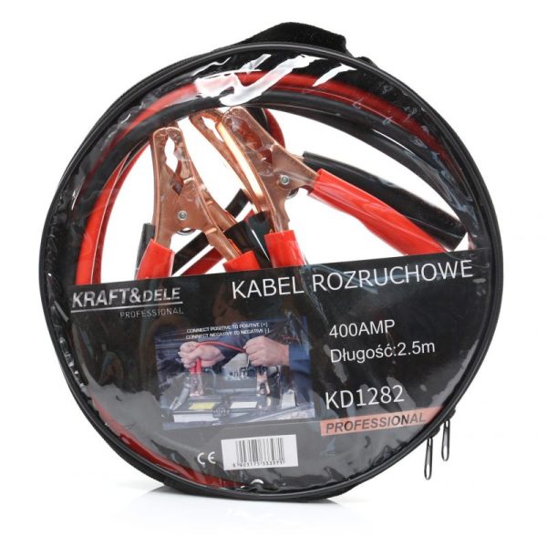Štartovacie káble, 400A, 2.5m, KRAFT&DELE | KD1282 – Obrázok 3