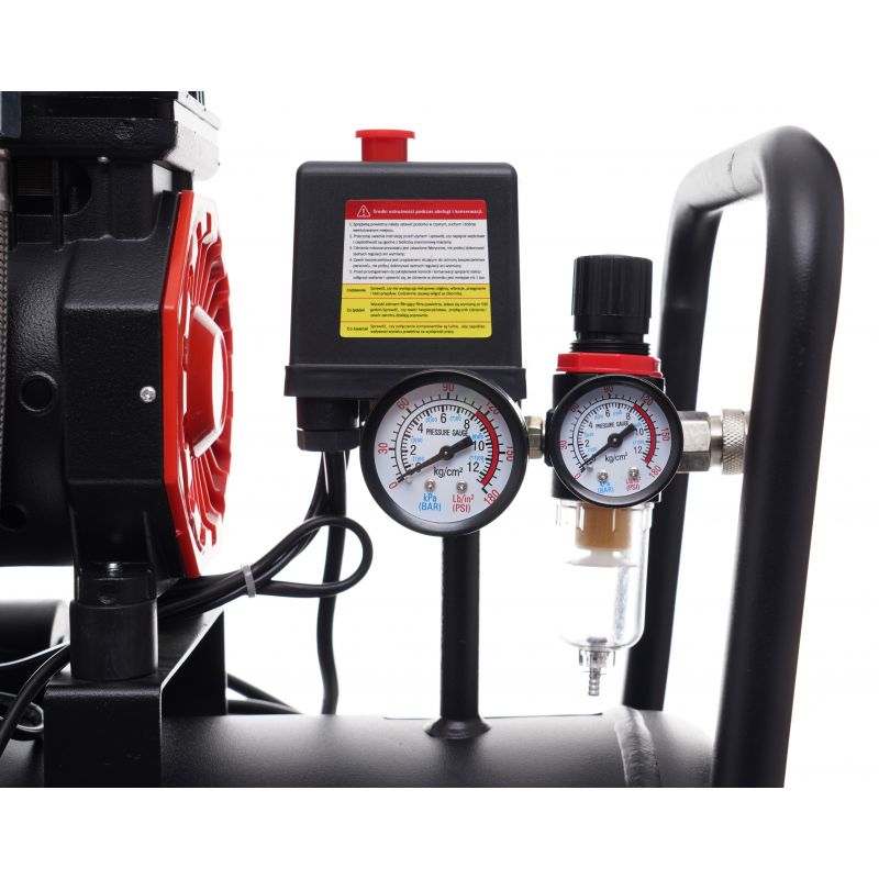 Bezolejový kompresor 24l 2piesty 1390W | KD1385 – Obrázok 6
