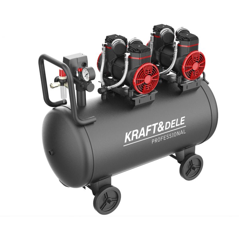 Bezolejový kompresor 100 l, 1500 W x 2 | KD1392 – Obrázok 3