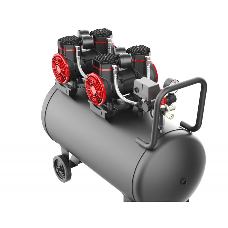 Bezolejový kompresor 100 l, 1500 W x 2 | KD1392 – Obrázok 4