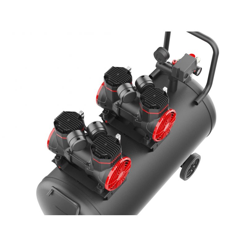 Bezolejový kompresor 100 l, 1500 W x 2 | KD1392 – Obrázok 5