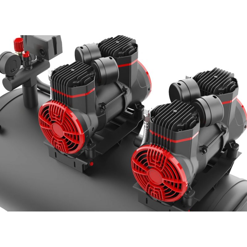 Bezolejový kompresor 100 l, 1500 W x 2 | KD1392 – Obrázok 6