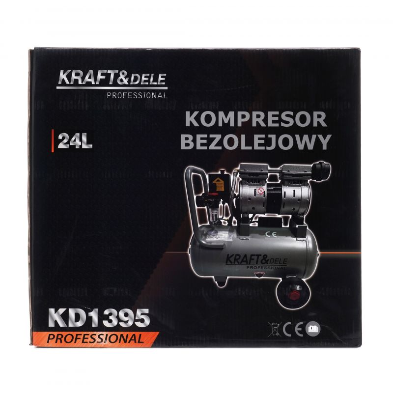 Bezolejový kompresor 24L 1200W | KD1395 – Obrázok 11