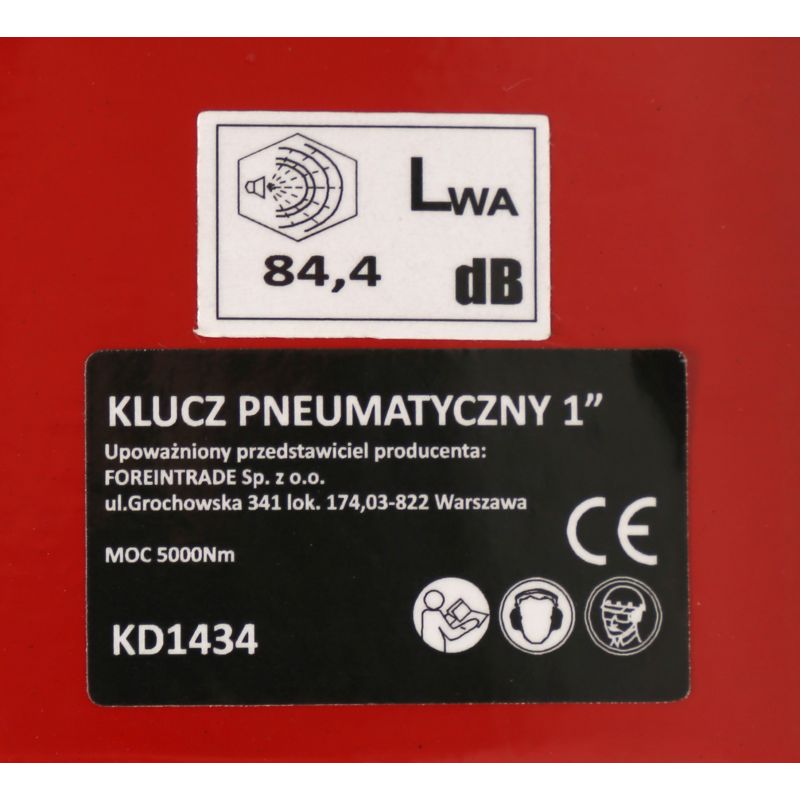 Pneumatický rázový uťahovák kľúč 1" 5000Nm + kufrík KRAFT&DELE – Obrázok 5