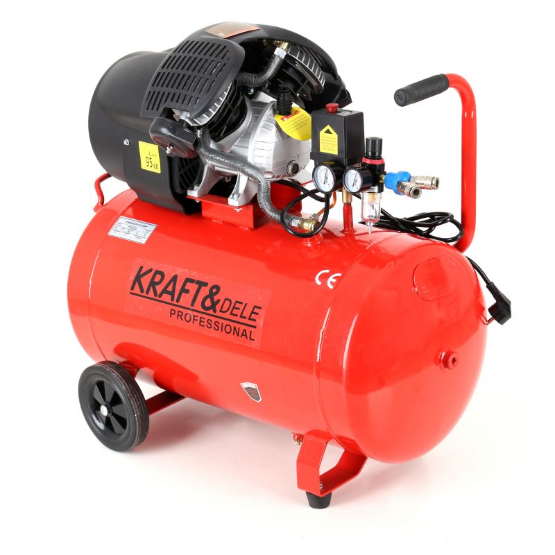 Olejový kompresor 100L 2-valec 3kW | KD1483 – Obrázok 2