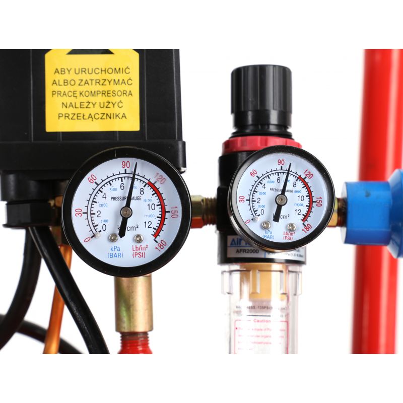 Olejový kompresor 100L 2-valec 3kW | KD1483 – Obrázok 10