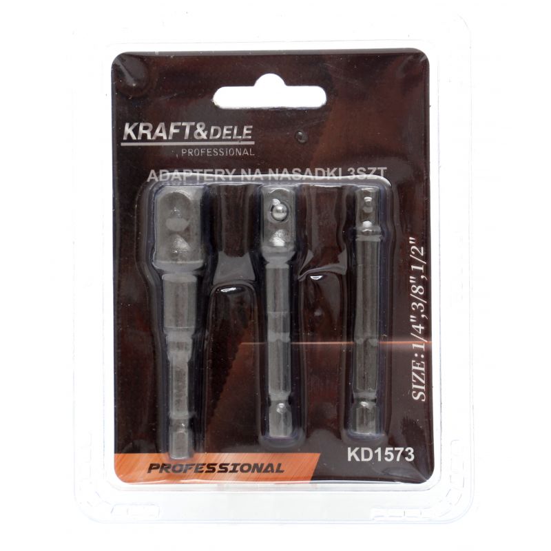 Adaptéry do vŕtačky 1/4″ 3/8″ 1/2″ 3ks | KD1573 – Obrázok 4