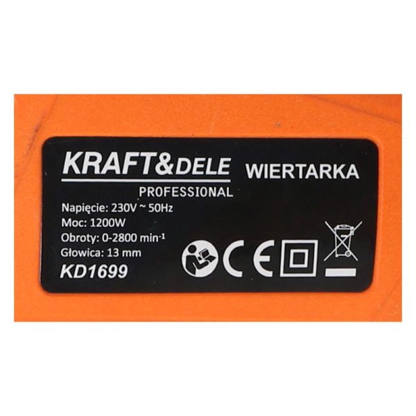 Elektrická vŕtačka, 1200W | KD1699 – Obrázok 2