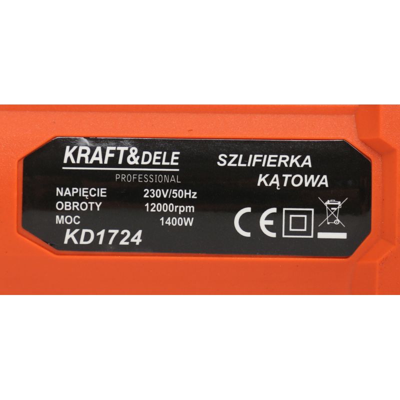Uhlová brúska, 1400W, KRAFT&DELE | KD1724 – Obrázok 5