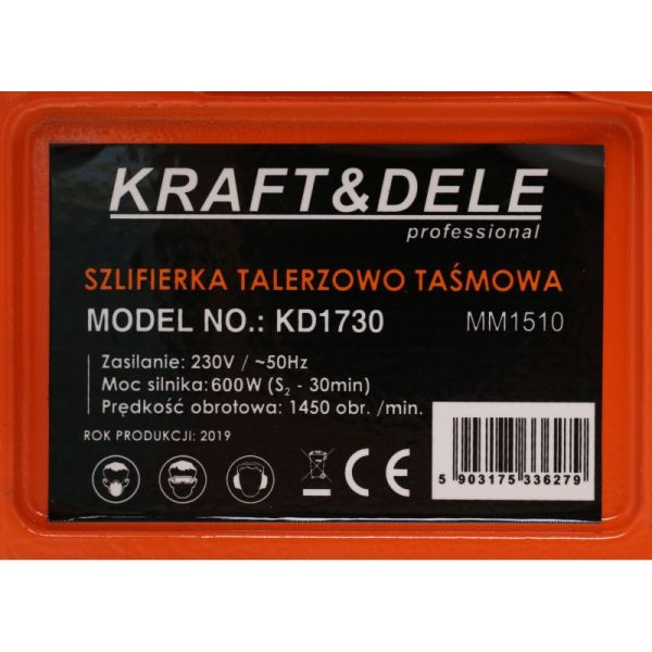 Kombinovaná stolová pásová brúska 600W | KD1730 – Obrázok 10
