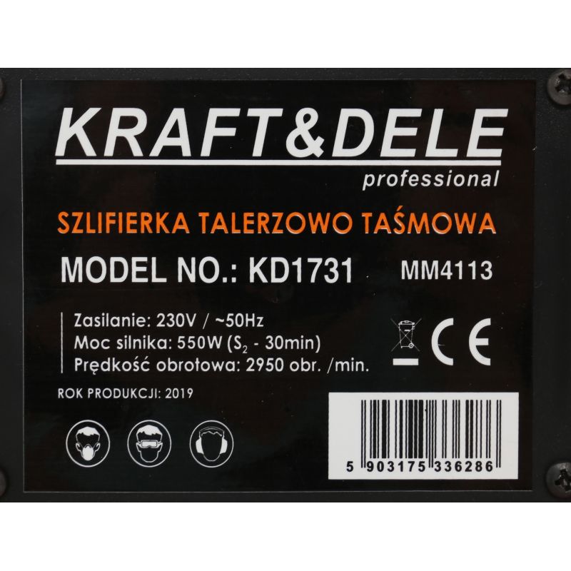 Kombinovaná stolová pásová brúska 550W | KD1731 – Obrázok 7