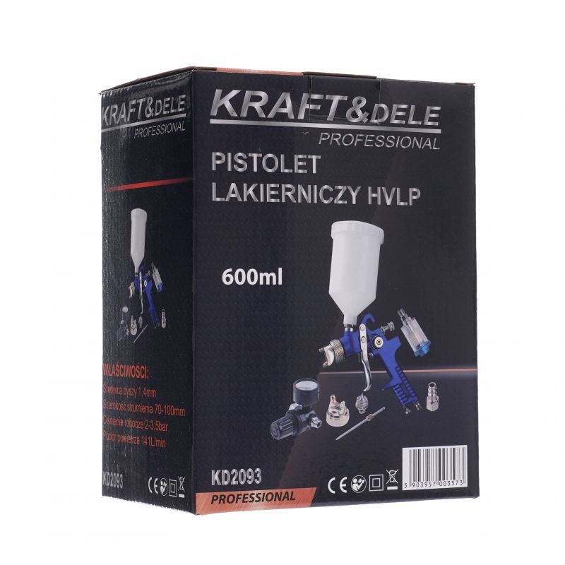 HVLP maliarska pištoľ 600ml KD2093 – Obrázok 13