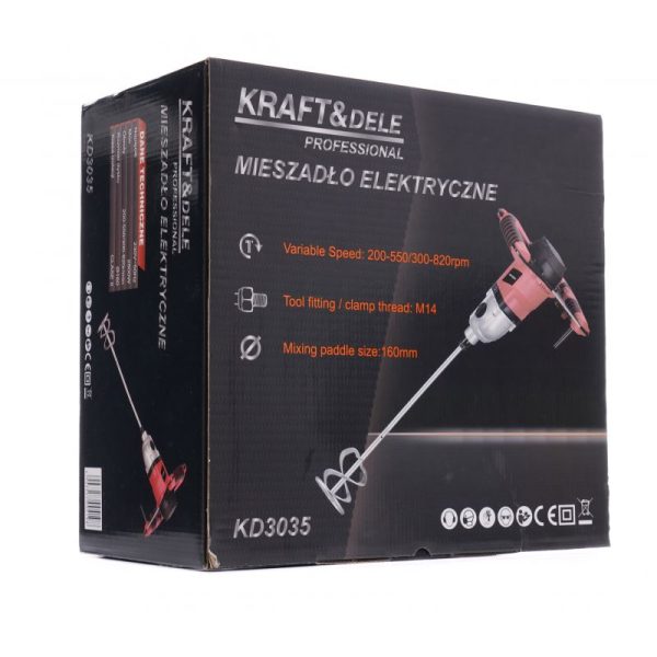 Elektrické stavebné miešadlo 2800W 160mm – Obrázok 13