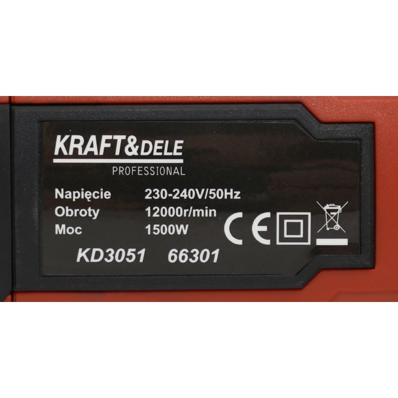 Uhlová brúska 1500W KD3051 – Obrázok 4