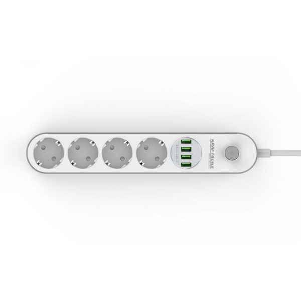 2m predlžovací kábel s USB a 5 zásuvkami KD4030 – Obrázok 4
