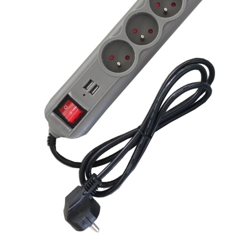 Predlžovací kábel 1,5m s USB zásuvkami KD4033 – Obrázok 2