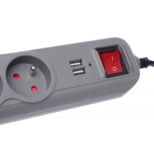 Predlžovací kábel 1,5m s USB zásuvkami KD4033 – Obrázok 6