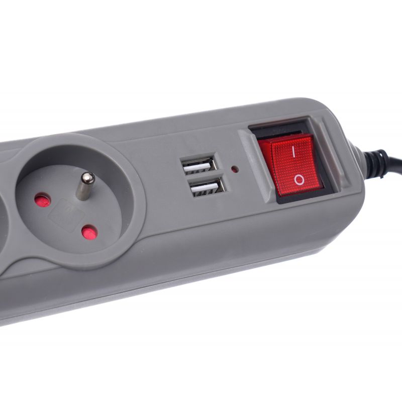 Predlžovací kábel 1,5m s USB zásuvkami KD4033 – Obrázok 6