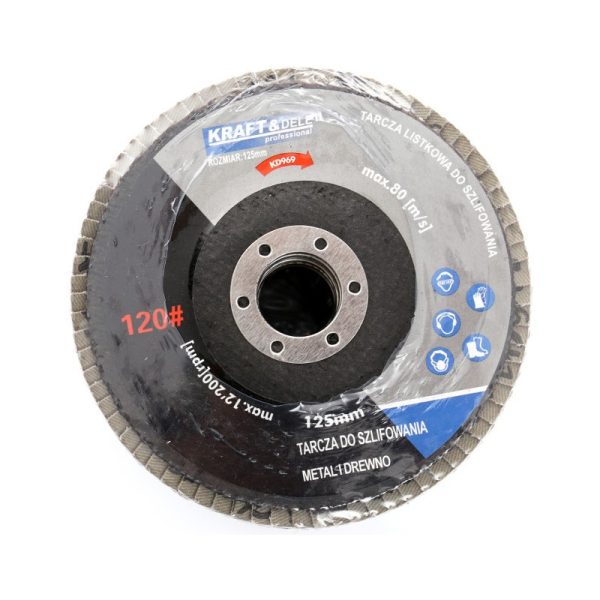 Brúsny lamelový kotúč 125mm P80 KD967 – Obrázok 5