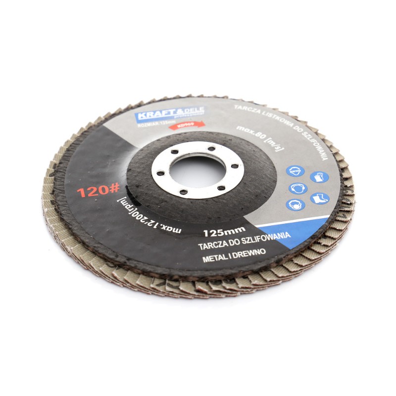 Brúsny lamelový kotúč 125mm P120 KD969 – Obrázok 6