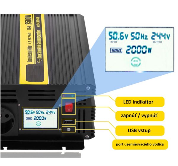 Sínusový Invertor 2500W – Obrázok 4