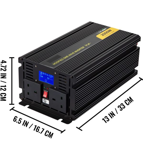 Invertor 2000W, Modifikovaný Sínusový Menič 12V – Obrázok 3