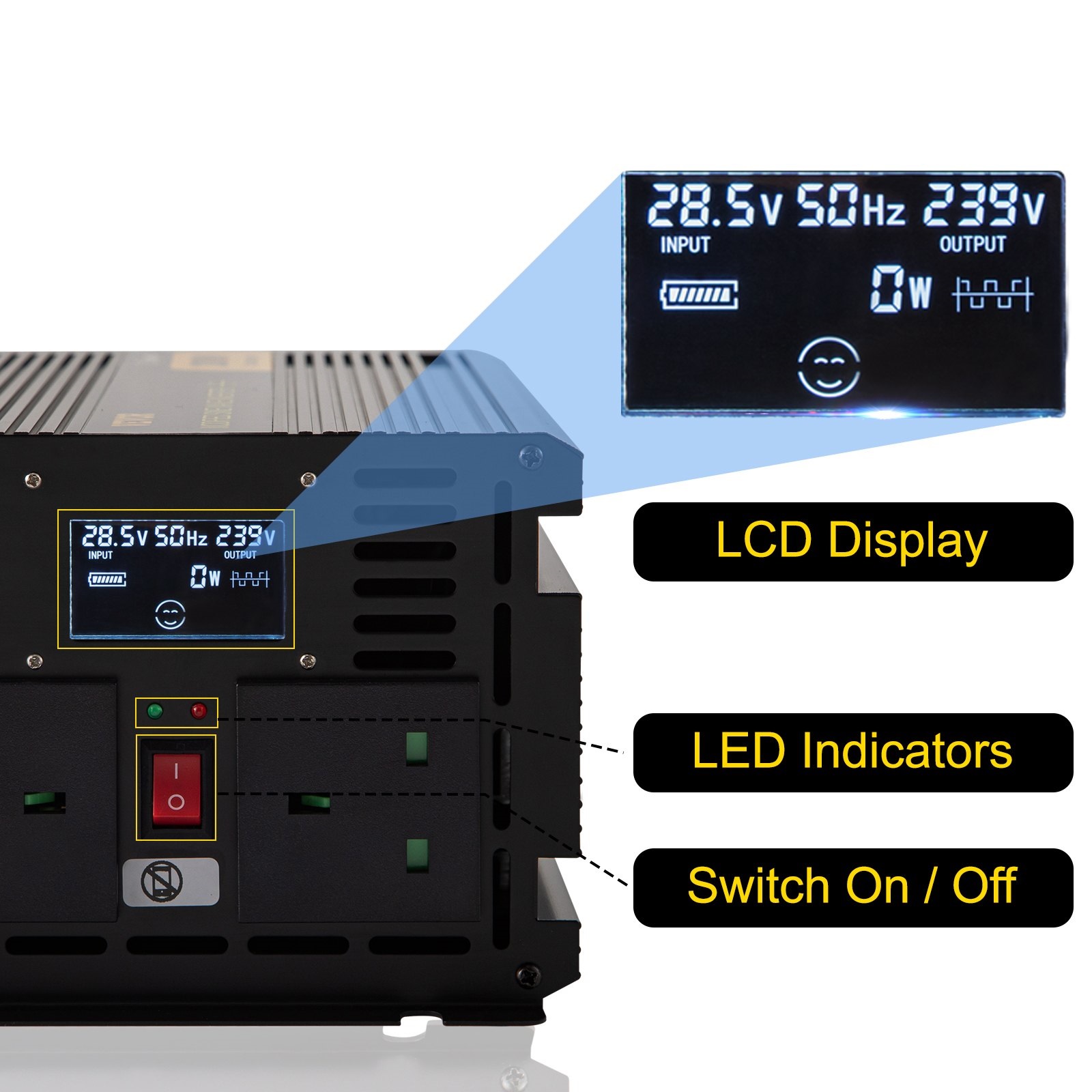 Invertor 3000W, Modifikovaný Sínusový Menič, 24V – Obrázok 6