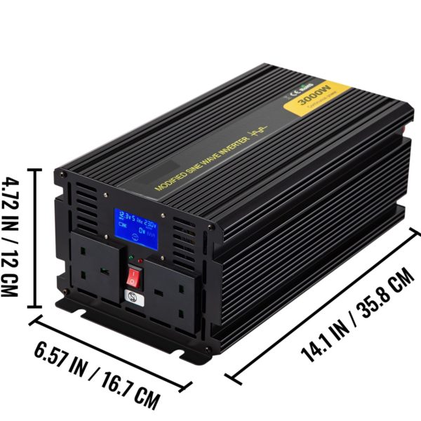 Invertor 3000W, Modifikovaný Sínusový Menič 12V – Obrázok 5