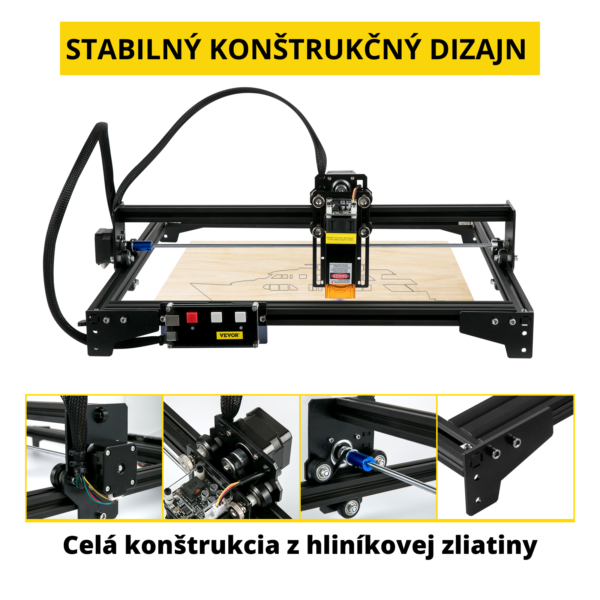 Laserový Gravírovací Stroj 41 X 40cm Gravírovacia Plocha 5,5W Výkon Lasera – Obrázok 8