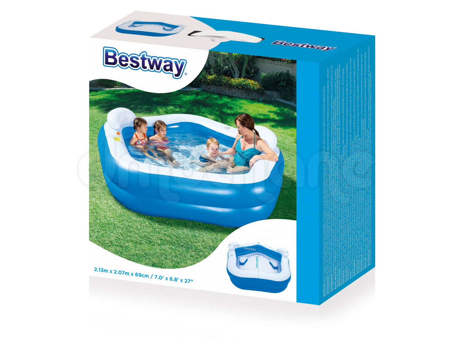 Nafukovací bazén päťuholník 213 x 207 x 69 cm Bestway 54153 – Obrázok 9