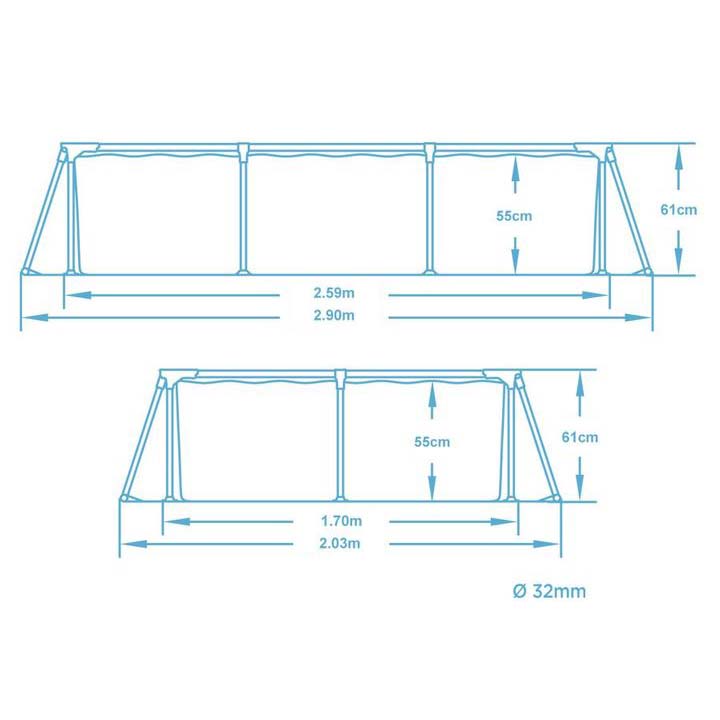Rámový záhradný bazén 259x170x61 cm set 15v1 Bestway 56403N – Obrázok 6