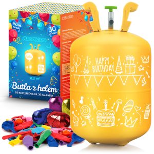 Héliový valec 0,20 m3 s balónikmi a stuhou Ricokids