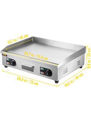 Elektrický Plochý Gril 4400W 72cm – Obrázok 2