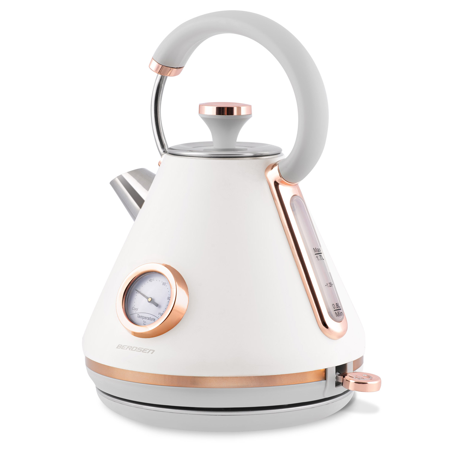 Rýchlovarná kanvica s teplomerom 1.7L BD-701 biela – Obrázok 2