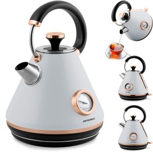 Rýchlovarná kanvica s teplomerom 1.7L BD-701 šedá
