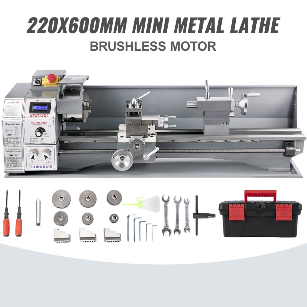 Sústruh na kov 220 x 600 mm 750 W – Obrázok 6