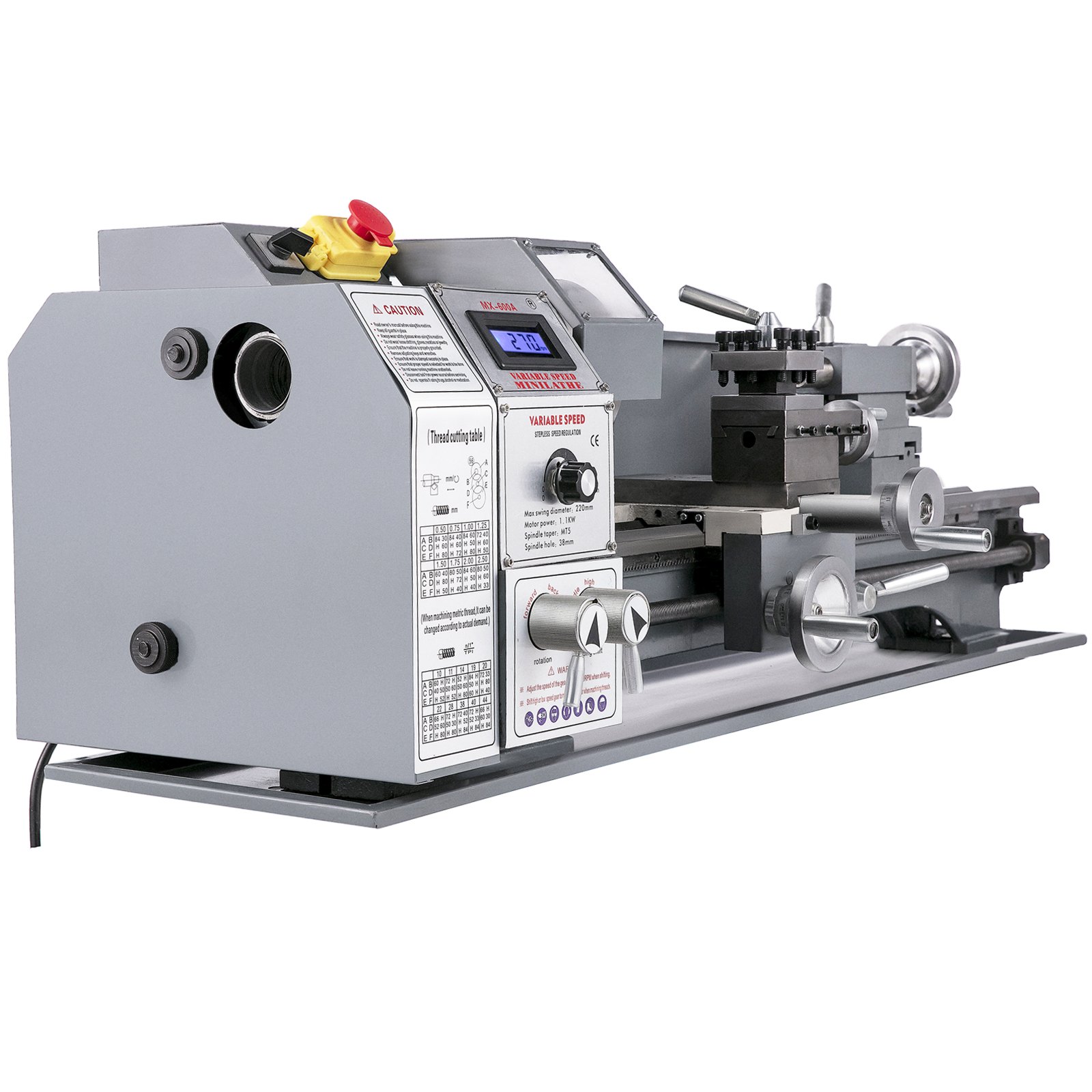 Sústruh na kov 220 x 600 mm 750 W – Obrázok 2