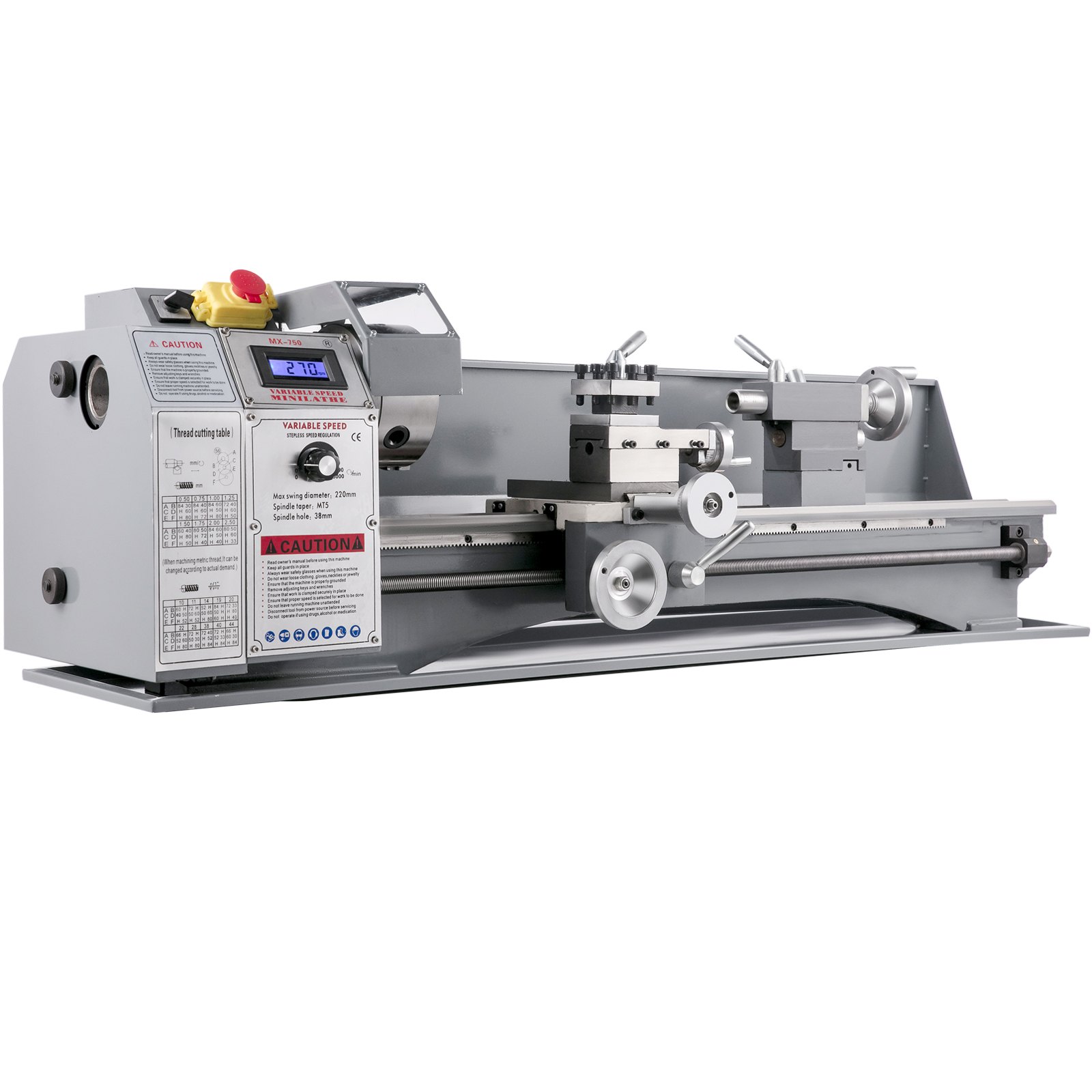 Sústruh na kov 220 x 750 mm 750 W – Obrázok 2