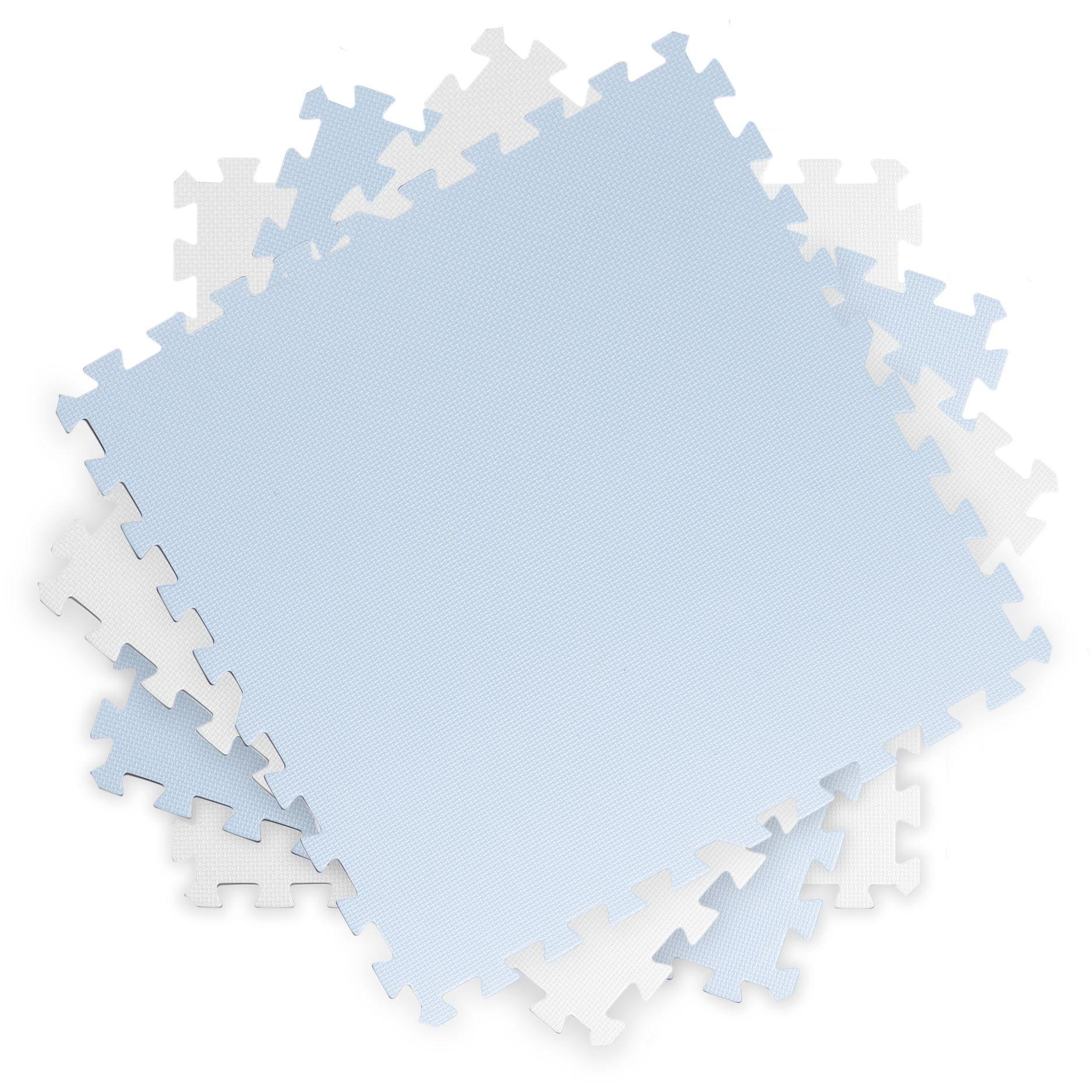 Ricokids Veľká vzdelávacia penová puzzle podložka modrá a biela – Obrázok 5