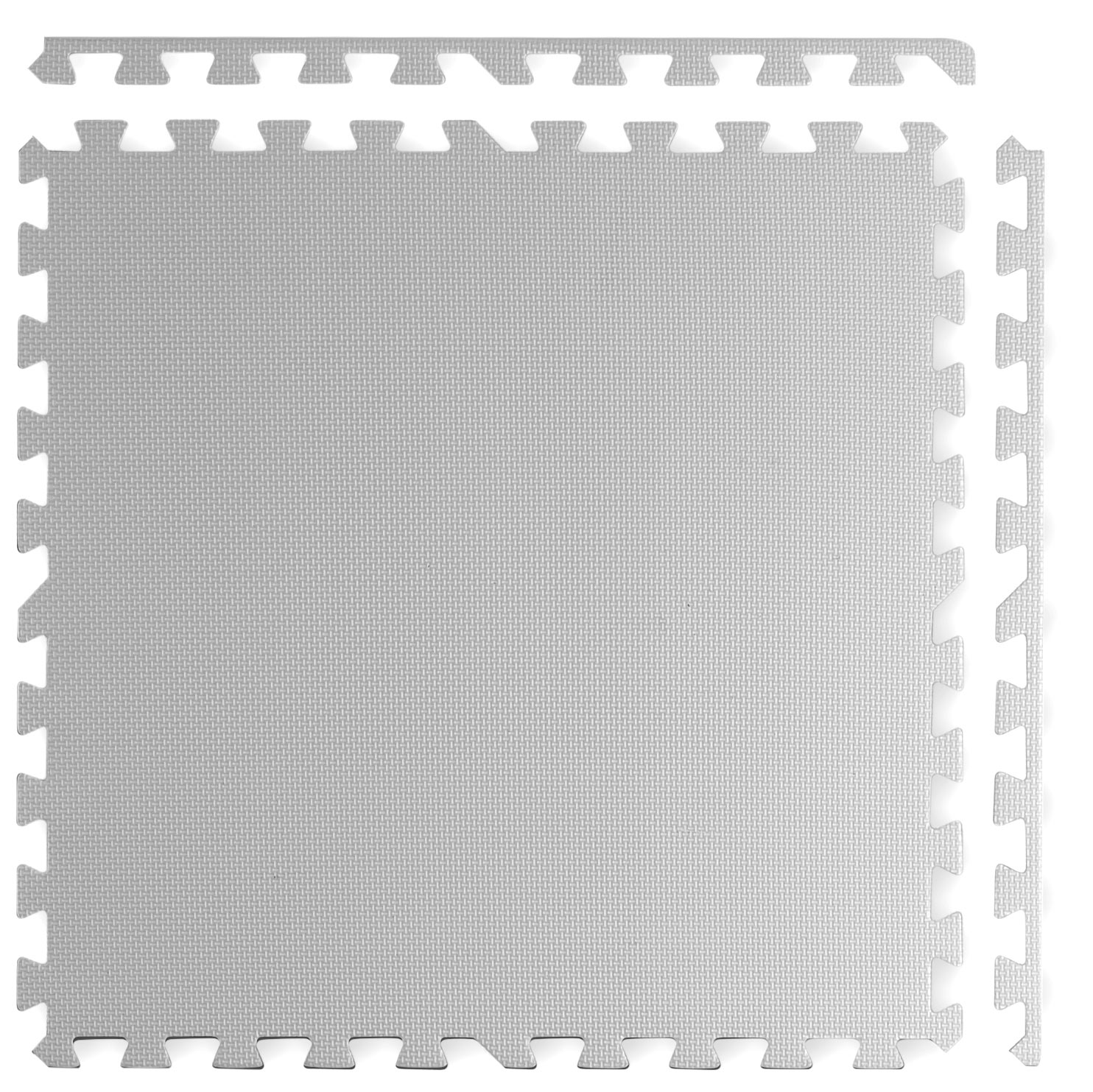Veľká penová podložka. 4 kusy puzzle. biela a šedá – Obrázok 3