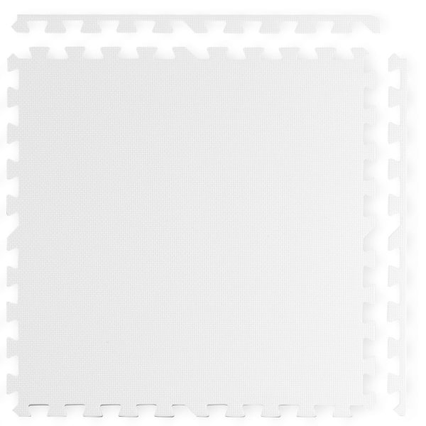 Veľká penová podložka. 4 kusy puzzle. biela a šedá – Obrázok 4