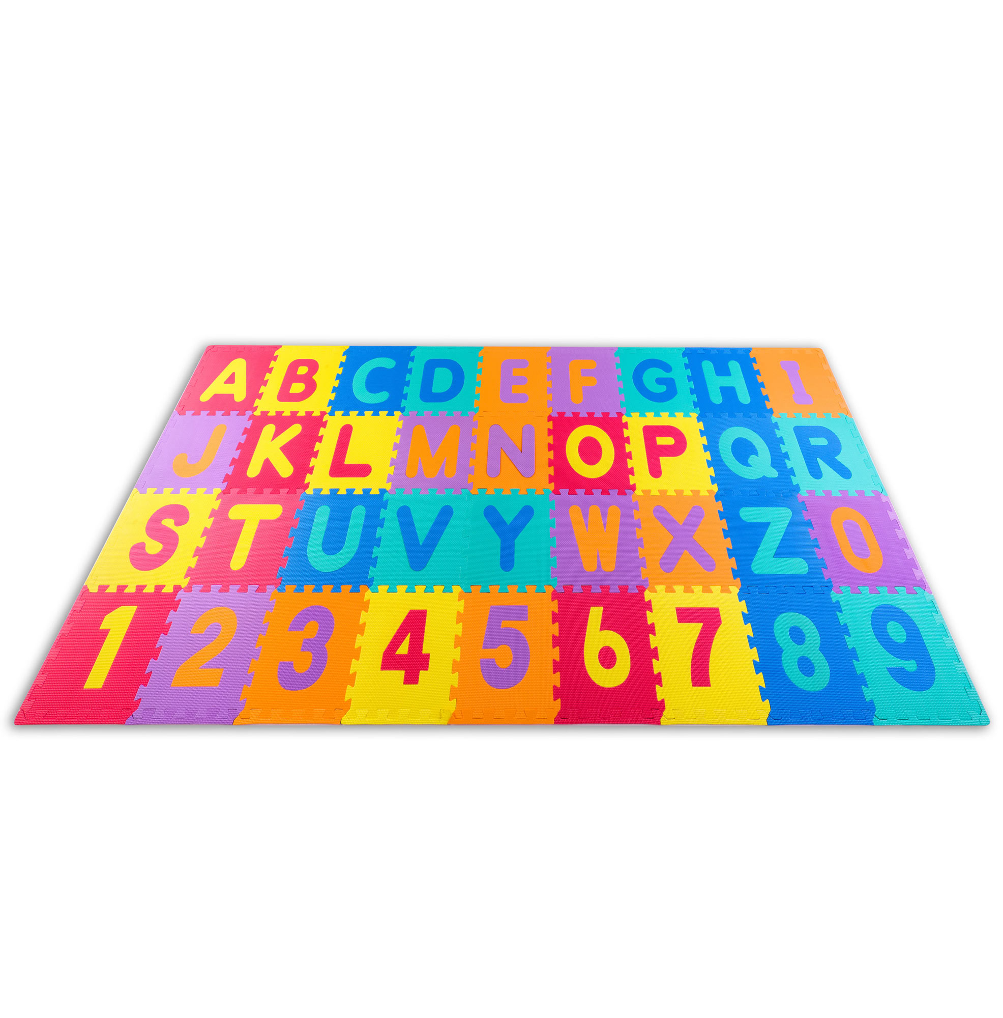 Veľká penová podložka, puzzle, farebné písmená 36 ks – Obrázok 3