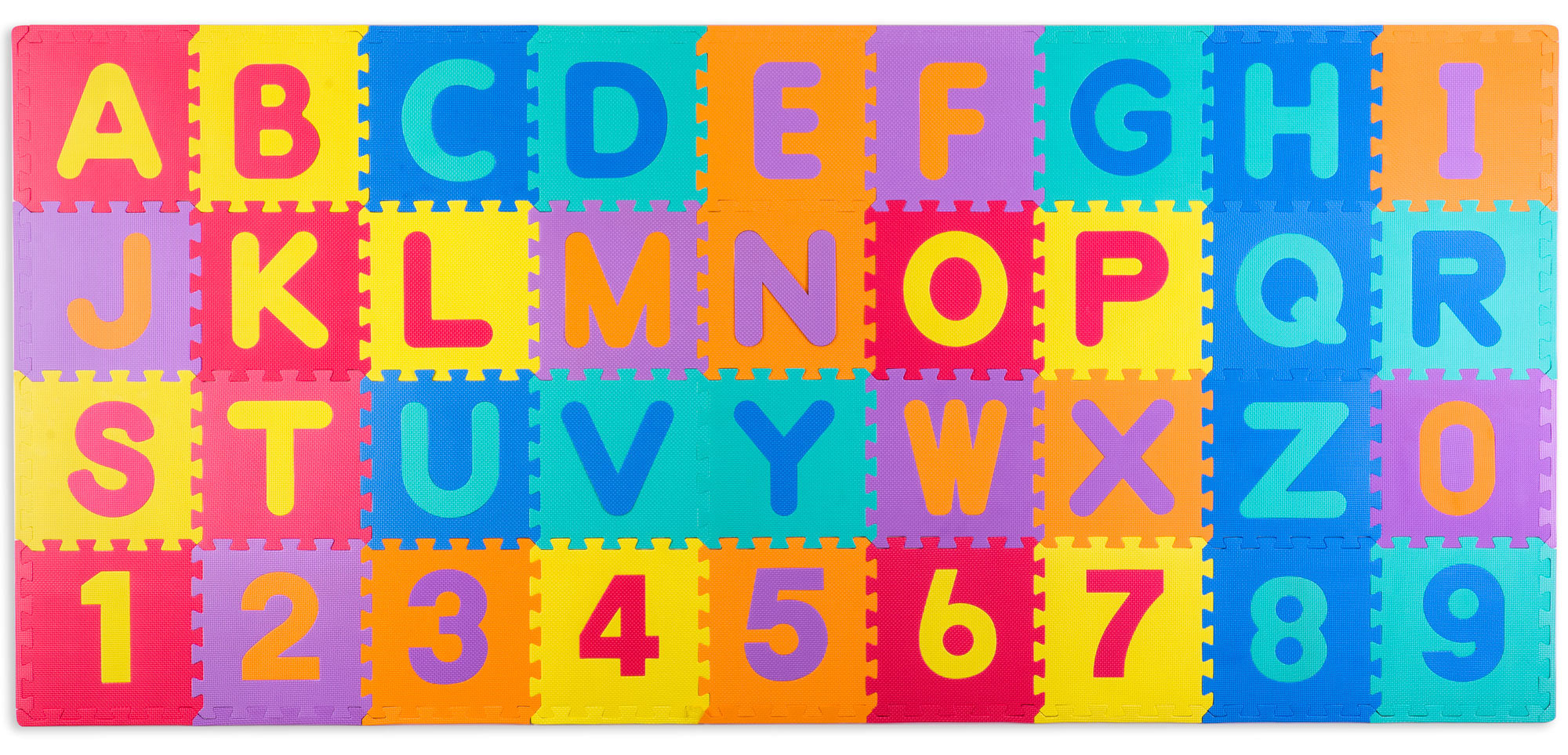 Veľká penová podložka, puzzle, farebné písmená 36 ks – Obrázok 4