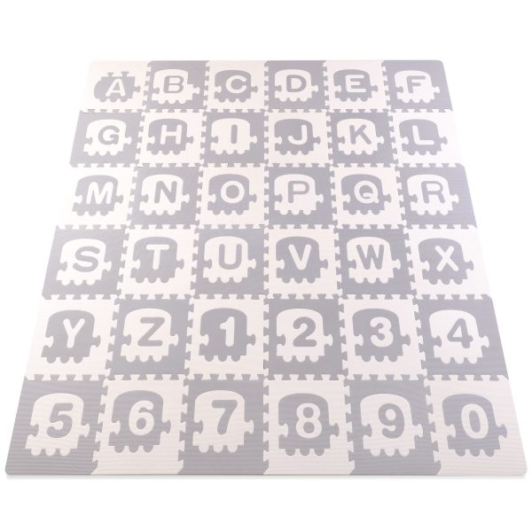 Veľká penová podložka. puzzle. vláčik. písmenká 36 ks. – Obrázok 2