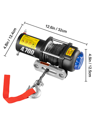 Elektrický Navijak 12V 2,1t – Obrázok 2