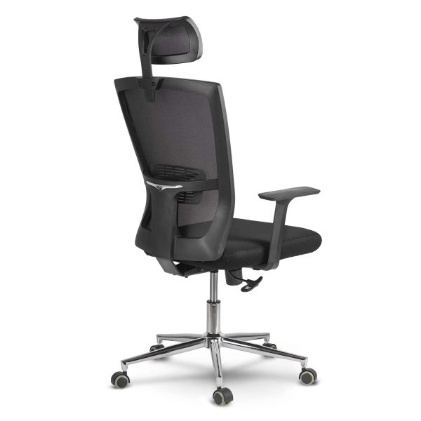 Otočná kancelárska stolička z mikrosieťoviny. Sofa Rimo. čierna – Obrázok 5